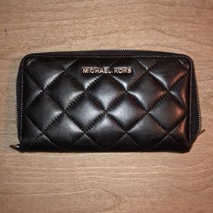 Large Michael Kors Pleated Wallet